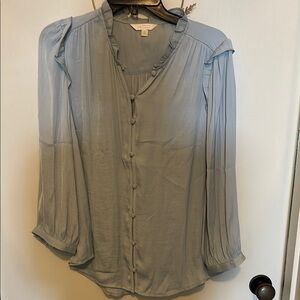 Lauren Conrad Soft Blue Button-Up Blouse